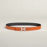 H Infini belt buckle & Reversible leather strap 24 mm - Image 2